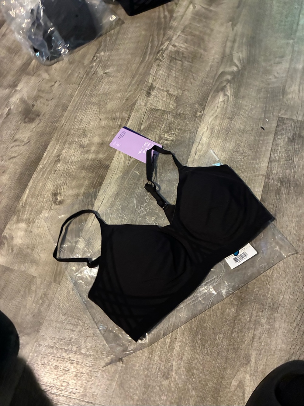 Women’s Honeylove LiftWear Silhouette Bra Vamp Black New SZ SM NWT